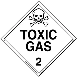 LABELMASTER 35ZL38 Toxic Gas Placard 10-3/4 Inch x 10-3/4 Inch Vinyl | AH6GYN