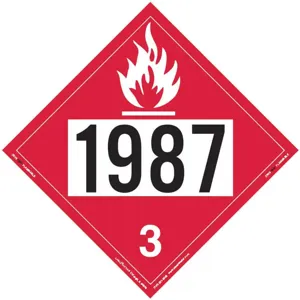 LABELMASTER 35ZL40 Flammable Liquid Placard 10-3/4 Inch x 10-3/4 Inch | AH6GYQ