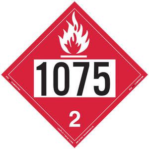 LABELMASTER 35ZL42 Schild für brennbare Gase 10-3/4 Zoll x 10-3/4 Zoll | AH6GYT
