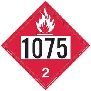 LABELMASTER 35ZL42 Flammable Gas Placard 10-3/4 Inch x 10-3/4 Inch | AH6GYT