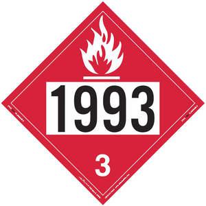 LABELMASTER 35ZL46 Schild für brennbare Flüssigkeiten 10-3/4 Zoll x 10-3/4 Zoll | AH6GYX