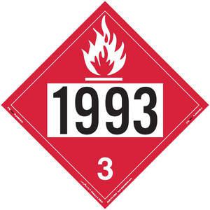 LABELMASTER 35ZL53 Schild für brennbare Flüssigkeiten 10-3/4 Zoll x 10-3/4 Zoll | AH6GZE