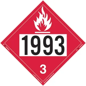 LABELMASTER 35ZL53 Flammable Liquid Placard 10-3/4 Inch x 10-3/4 Inch | AH6GZE