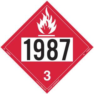LABELMASTER 35ZL59 Schild für brennbare Flüssigkeiten, 10-3/4 Zoll x 10-3/4 Zoll | AH6GZL