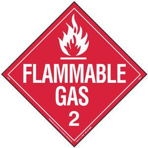 LABELMASTER 35ZL61 Schild für brennbare Gase 10-3/4 Zoll x 10-3/4 Zoll | AH6GZN