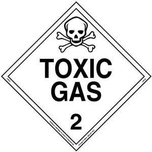 LABELMASTER 35ZL64 Toxic Gas Placard 10-3/4 Inch x 10-3/4 Inch | AH6GZR