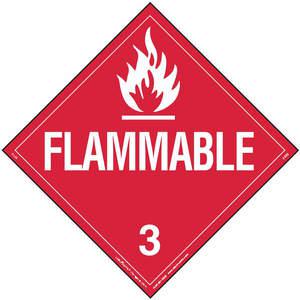 LABELMASTER 35ZL66 Schild für brennbare Flüssigkeiten, 10-3/4 Zoll x 10-3/4 Zoll | AH6GZU