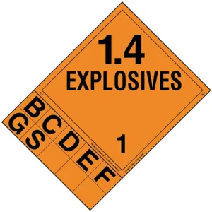 LABELMASTER 35ZM06 Removable Explosive Placards 10-3/4 Inch Height | AH6HBL