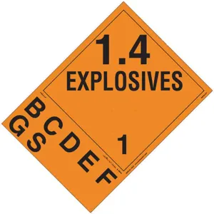 LABELMASTER 35ZM07 Permanent Explosive Placards 10-3/4 Inch Height | AH6HBM