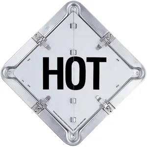 LABELMASTER 81-HOT Flip Placard System 13-1/2 Inch x 13-1/2 Inch Hot | AG9ENA 19TZ99