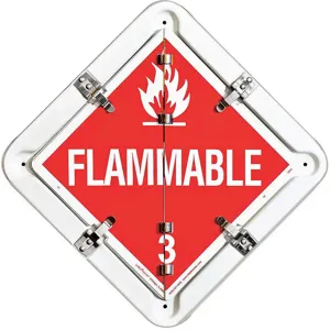 LABELMASTER 81SF-6GRNW4 Placard 13-1/2 Inch x 13-1/2 Inch Flammable | AG9ENE 19UA03