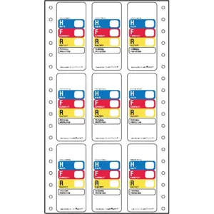 LABELMASTER ACL503 Hazcom Label 1-1/4 Inch x 2-7/8 Inch Paper 500 | AH6GNW 35ZJ28