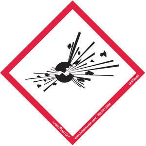 LABELMASTER GHIS0071 GHS Exploding Bomb Label 2 Zoll x 2 Zoll Polypropylen 50 | AH6GKK 35ZH47