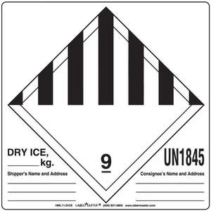 LABELMASTER HML11-DICE Dry Ice Label Blank 6 Inch x 6 Inch Paper 500 | AH6GWW 35ZK98