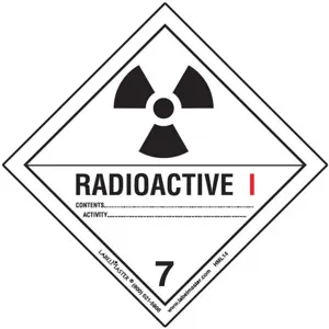 LABELMASTER HML14 Radioactive Label 100mm x 100mm Paper | AH6GVV 35ZK69