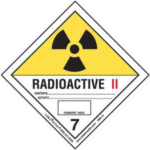 LABELMASTER HML15 Radioaktives Etikett 100 mm x 100 mm Papier | AH6GUY 35ZK49