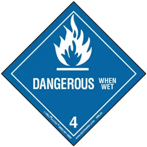 LABELMASTER HML23 Dangerous When Wet Label 100mm x 100mm 500 | AH6GTX 35ZK25