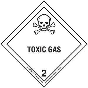 LABELMASTER HML25 Toxic Gas Label 100 mm x 100mm Paper 500 | AH6GWB 35ZK79