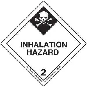 LABELMASTER HML28 Inhalation Hazard Label 100mm x 100mm | AH6GVA 35ZK51