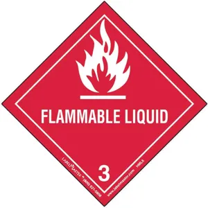 LABELMASTER HML6 Flammable Liquid Label 100mm x 100mm 500 | AH6GPG 35ZJ40