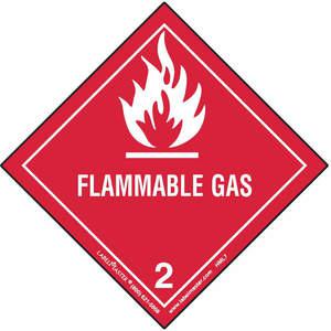 LABELMASTER HML7 Etikett für brennbare Gase 100 mm x 100 mm Papier 500 | AH6GTD 35ZK08
