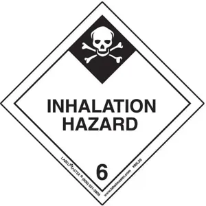 LABELMASTER HMSL290 Inhalation Hazard Label 100mm x 100mm | AH6GUN 35ZK40