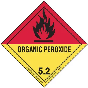 LABELMASTER HMSL520 Organic Peroxide Label 100mm x 100mm | AH6GUE 35ZK32