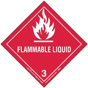 LABELMASTER HMSL60 Flammable Liquid Label 100mm x 100mm 500 | AH6GPE 35ZJ38