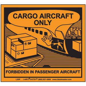 LABELMASTER L20CR Cargo Aircraft Only Label 100mm x 120mm 100 | AH6GWU 35ZK96