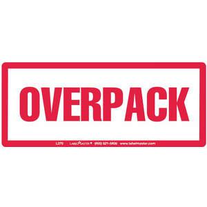 LABELMASTER L370 Overpack-Etikett 2-1/2 Zoll x 6 Zoll Papier 500 | AH6GYG 35ZL32
