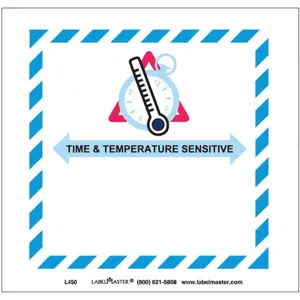 LABELMASTER L450 Time and Temperature Label 121mm x 126mm 500 | AH6GXN 35ZL15