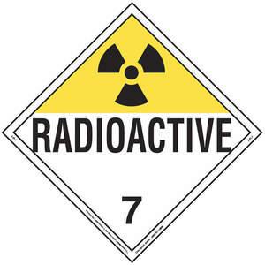 LABELMASTER 19UA21 Placard 10-3/4 Inch Height Radioactive PK10 | AG9ENZ