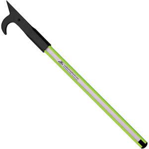 LEATHERHEAD TOOLS DBL-12AH-B Pike Pole, Solid Pole, Rubber Bumper, American Hook, 144 Inch Length, Lime | CD4CPU