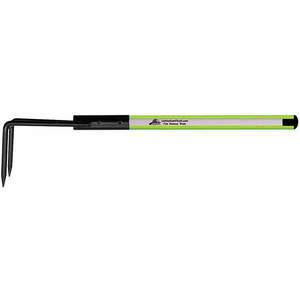 LEATHERHEAD TOOLS DBL-3RH-B Pike Pole, Solid Pole, Rubber Bumper, Rubbish Hook, 36 Inch Length, Lime | CD4CPB