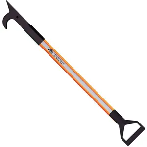 LEATHERHEAD TOOLS DBO-14AH-D Pike Pole, Solid Pole, D-Handle, American Hook, 168 Inch Length, Orange | CD4CNU