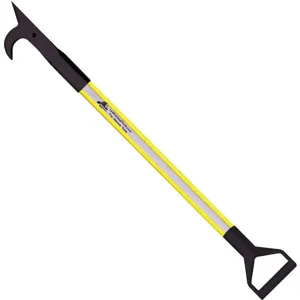 LEATHERHEAD TOOLS DBY-14AH-D Pike Pole, Solid Pole, D-Handle, American Hook, 168 Inch Length, Yellow | CD4CRJ