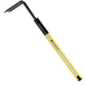 LEATHERHEAD TOOLS DBY-14RH-B Pike Pole, Solid Pole, Rubber Bumper, Rubbish Hook, 168 Inch Length, Yellow | CD4CRM