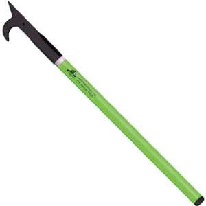 LEATHERHEAD TOOLS PLL-14AH-B Pike Pole, Hollow Pole, Rubber Bumper, American Hook, 168 Inch Length, Lime | CD4CLD