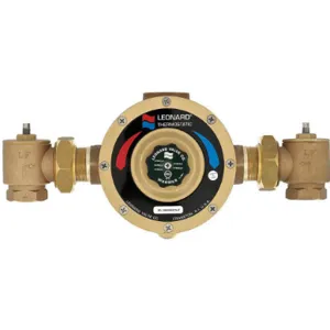 LEONARD VALVE LV-984-LF-RF Mixing Valve, Lead Free Bronze, 1-1/4 Inlet Size, 125 PSI | AF8XRP 29JA75