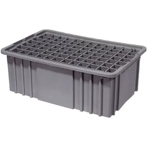 LEWISBINS DC1025 Grey Divider Box 10-3/4 x 8-1/4 x 2-1/2 Inch Gray | AA2CYF 10E089