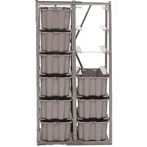 LEWISBINS HR1614 w/ 12 pc SN2214-8 Pick Rack 19-3/8d x 34w x 57h 12 Bins Gray | AC8NCN 3CLW8