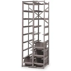 LEWISBINS HR1815 w/ 16 pc SH1811-7 Pick Rack 19-3/8d x 27w x 75h 16 Bins Gray | AC8NCU 3CLX4