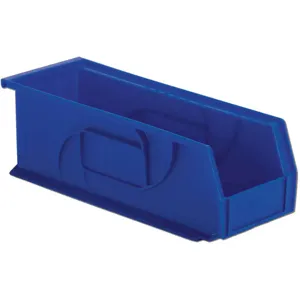 LEWISBINS PB1405-5 Blue Hang/stack Bin 5h x 5-1/2w x 14-3/4d Blue | AB6GRB 21P579