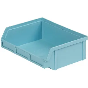 LEWISBINS PB22-F Lt. Blue Hang And Stack Bin 6-5/8 Inch Length Light Blue | AC8NAX 3CLP9