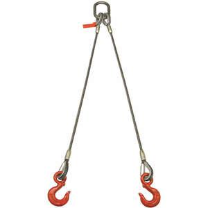 LIFT-ALL 12I2LBX10 Wire Rope Sling Double Leg 10 Feet Length | AJ2KJW 8EKW3