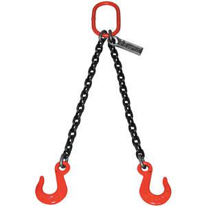 LIFT-ALL 38DOSW10X4 Chain Sling Double Leg 15200 Lb 3/8 Inch 4 Feet | AC7XGP 38Y921