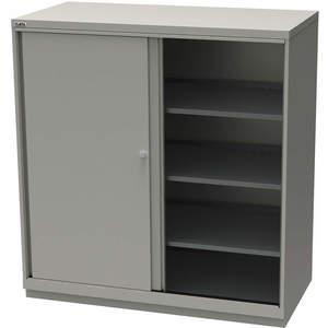 LISTA XSDWSD1350LG Sliding Door Cabinet 4 Shelves Light Gray | AC6WEV 36N155