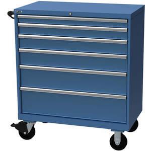 LISTA XSHS0900-0603MBB Mobile Modular Drawer Cabinet Bright Blue | AC6WEZ 36N159