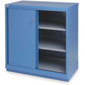 LISTA XSHSSD0900/BB Sliding Door Shelf Cabinet 3 Shelf Blue | AD2FLV 3NYJ7