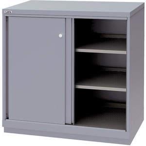LISTA XSHSSD0900/LG Sliding Door Shelf Cabinet 3 Shelf Gray | AA6BAQ 13P589